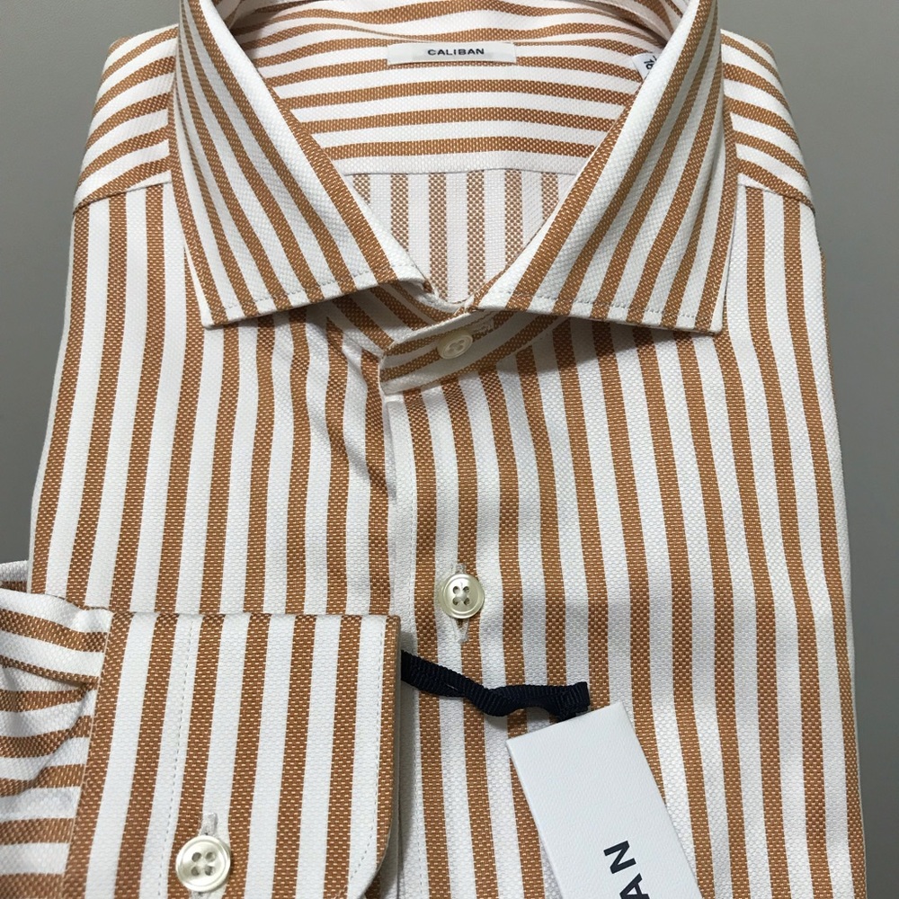 Caliban Italian luxury beautiful shirt (Fit is M/50/40US) NWT$375